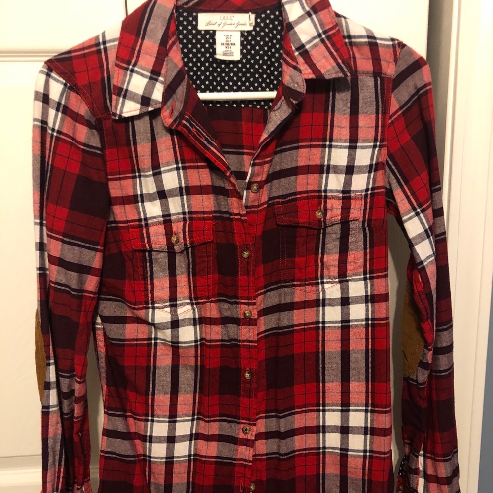 H&M Flannel with Patch Details